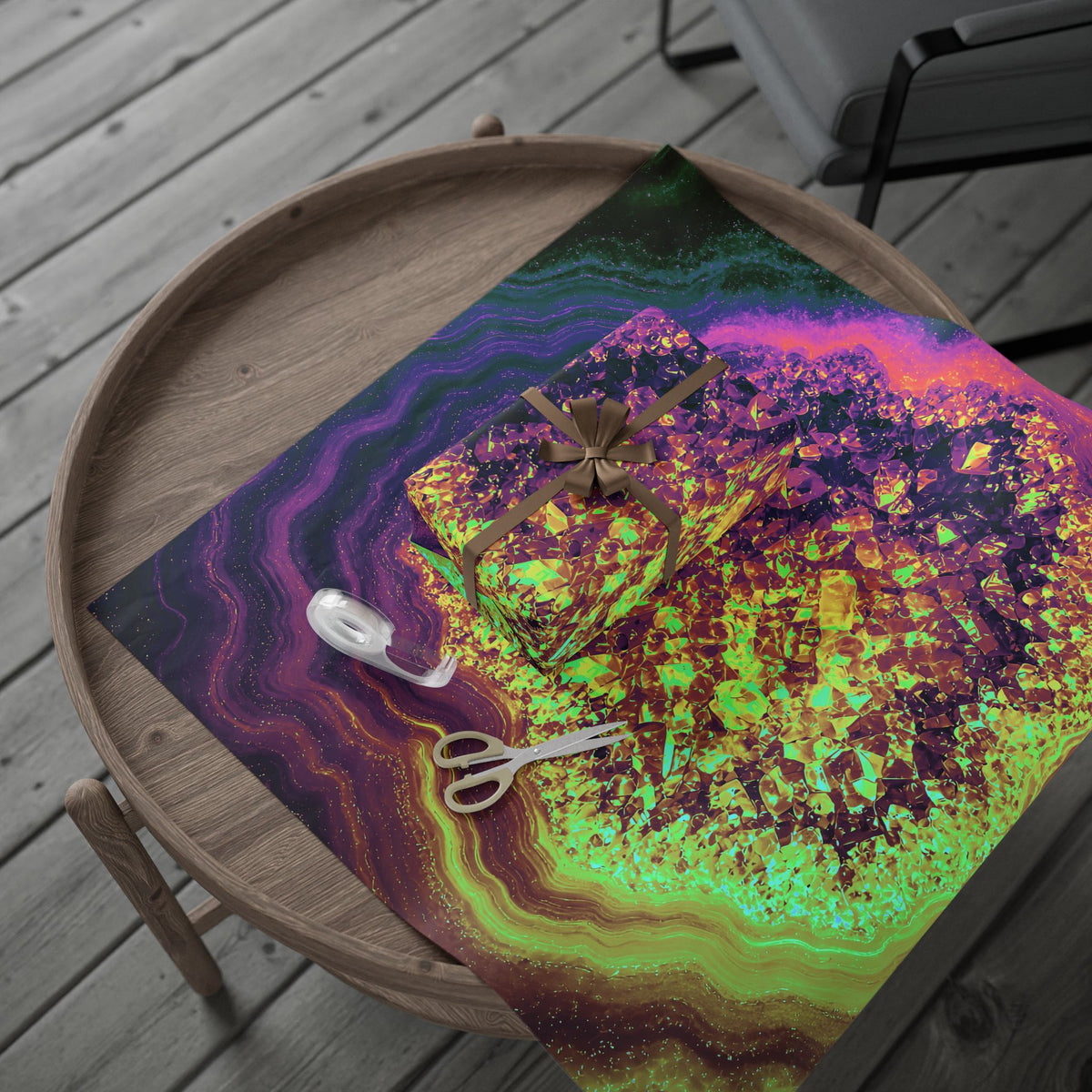 Geode Core - Holographic Wrapping Paper