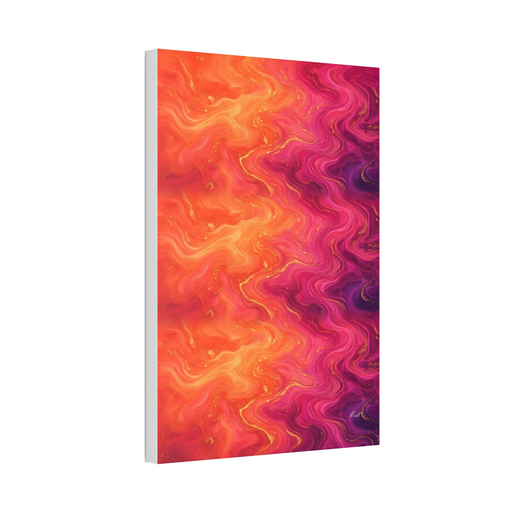 Sunset Marble Glossy Canvas