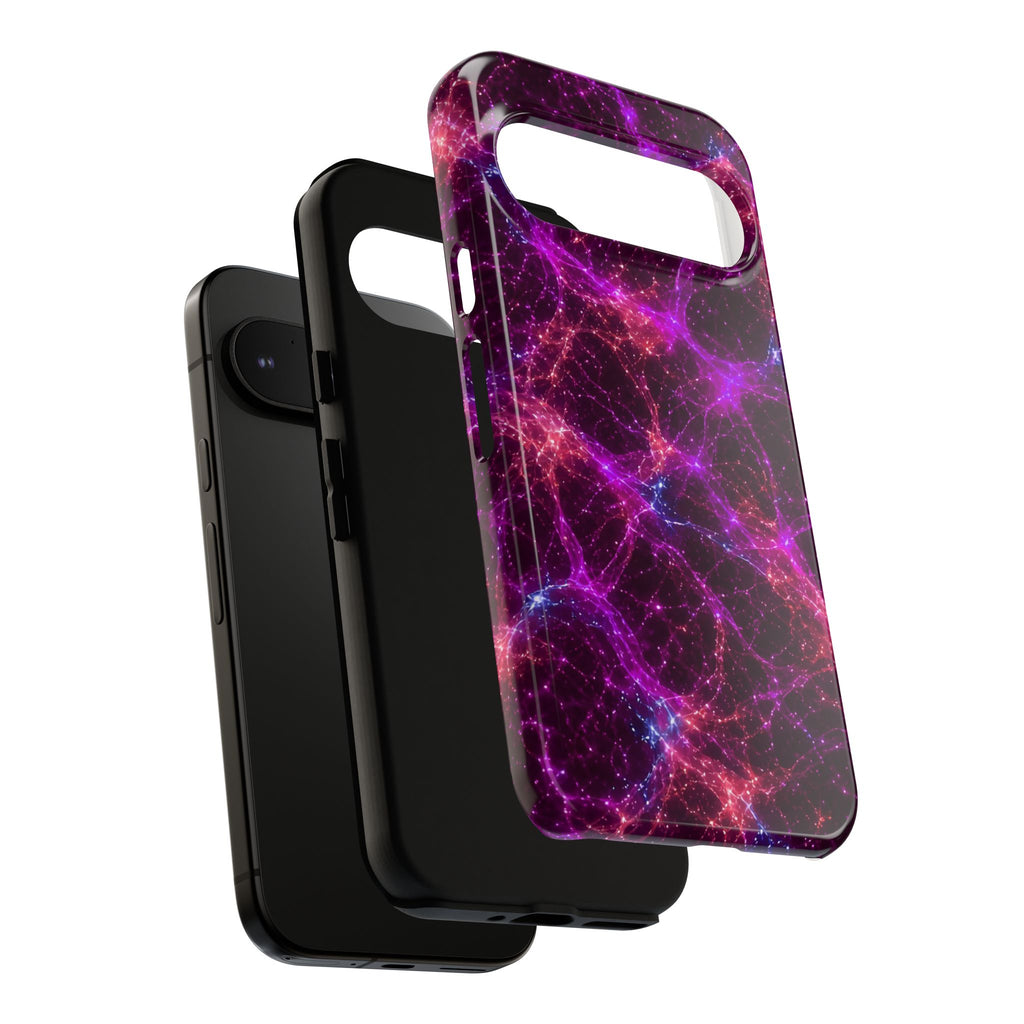 Neon Mycelium - Ember Orchid Phone Case