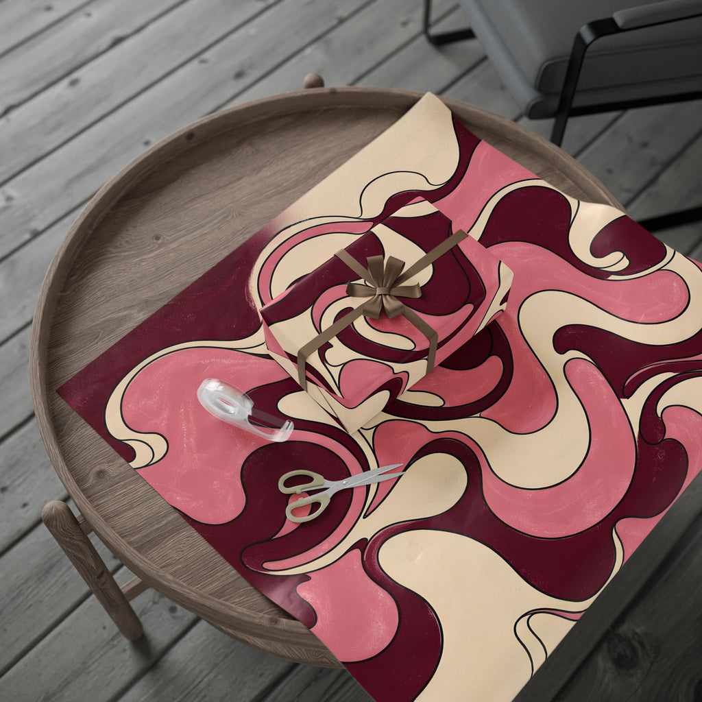 Fillmore Flow - Burgundy & Blush Wrapping Paper