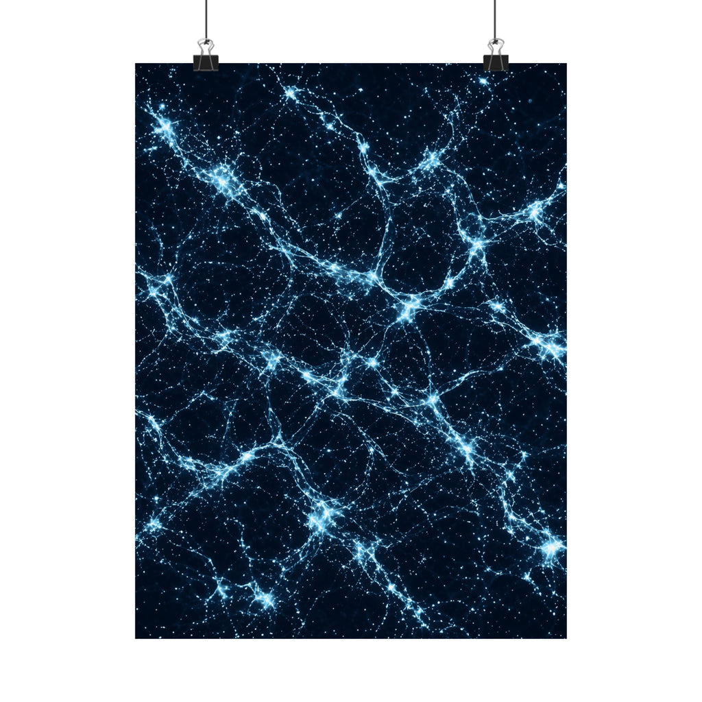 Neon Mycelium - Ice Crystal Poster