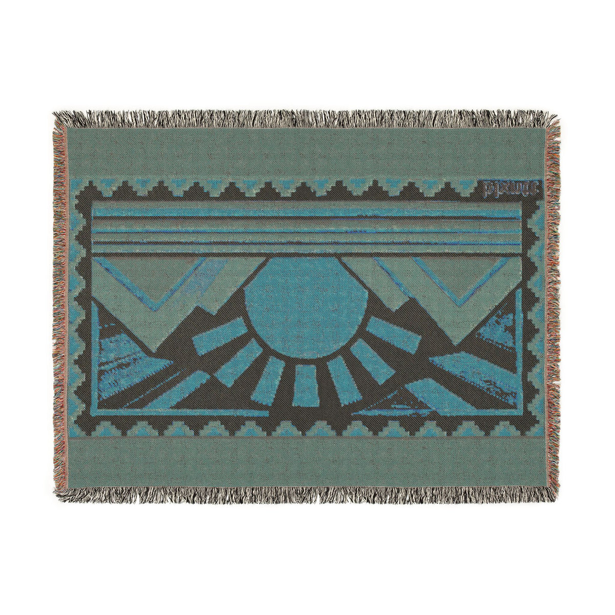 BLXNTT Orange Hippie Woven Blanket #1