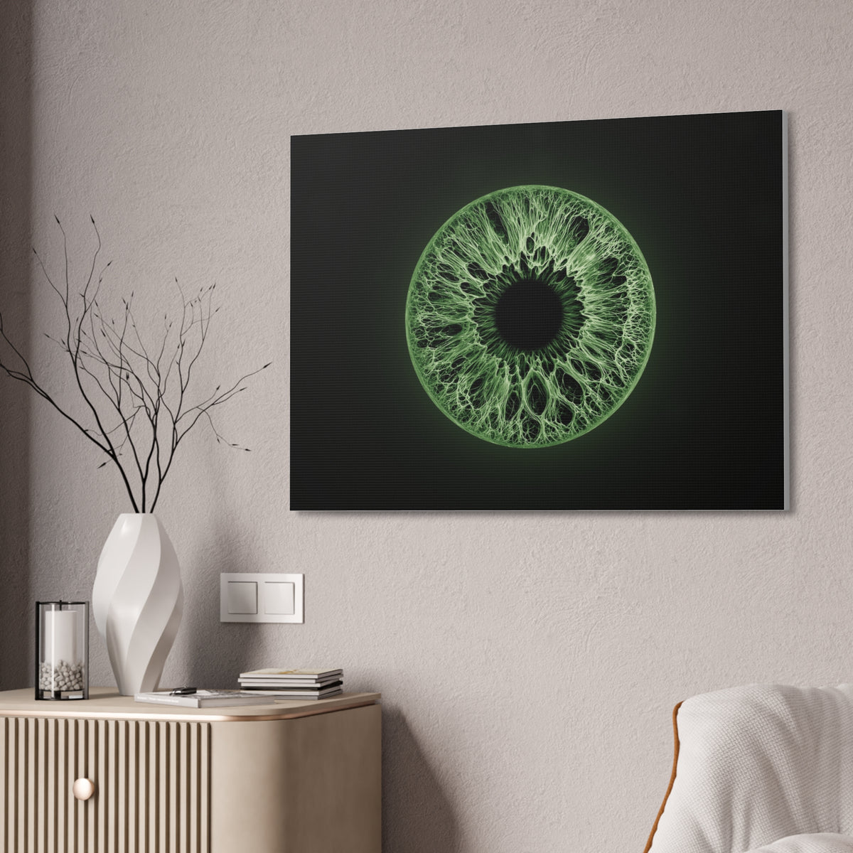 BLXNTT Iris – Lace Web Green Glossy Canvas