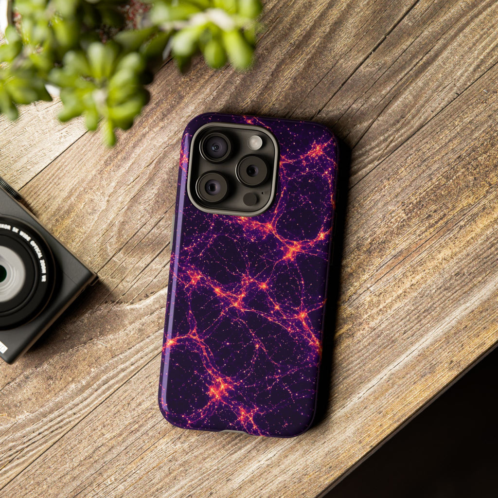 Neon Mycelium - Sunset Synapse Phone Case