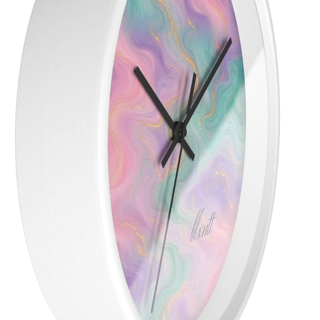 Pastel Marble Wall Clock