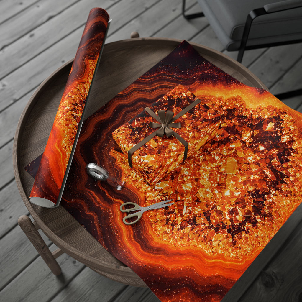 Geode Core - Molten Lava Wrapping Paper