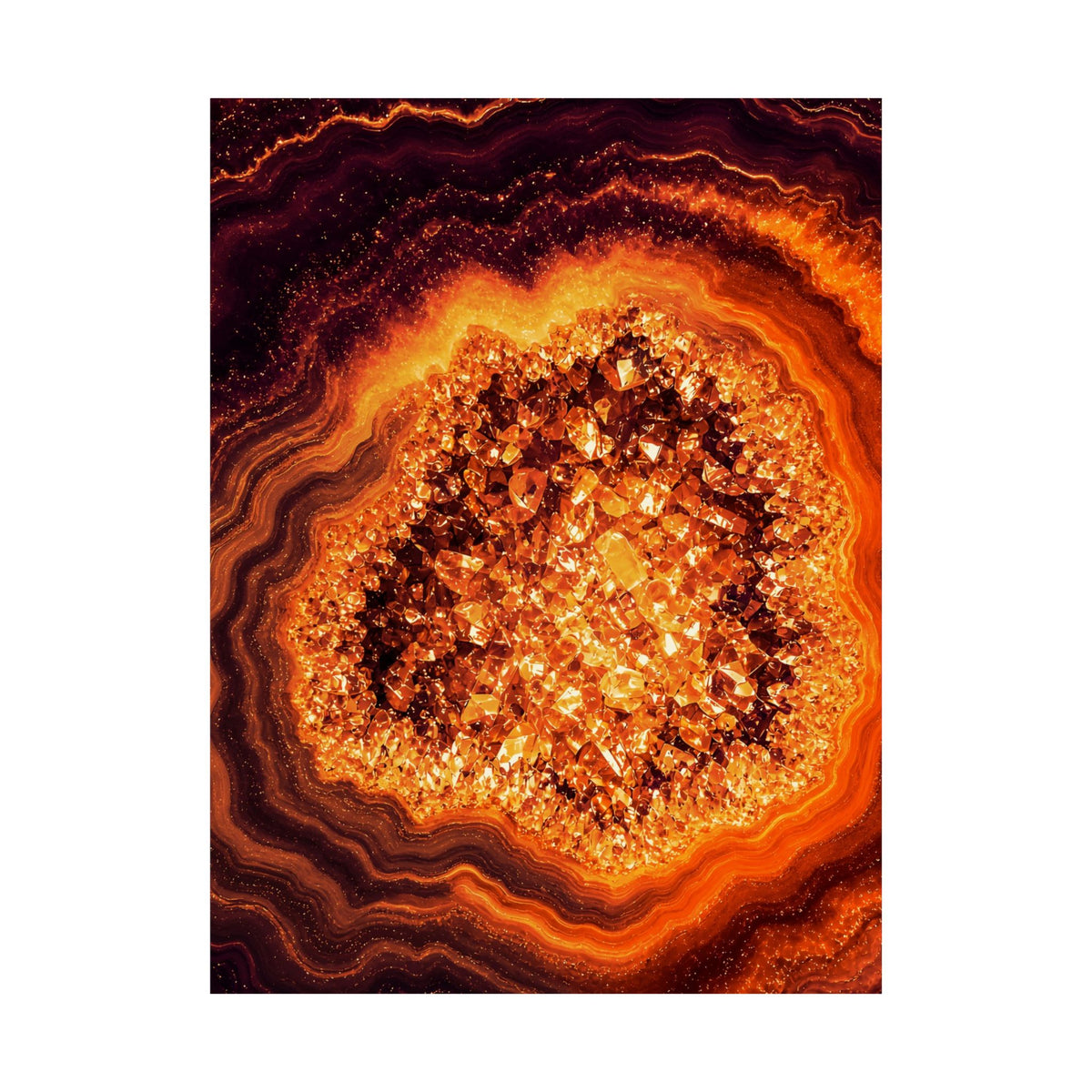 Geode Core - Molten Lava Poster