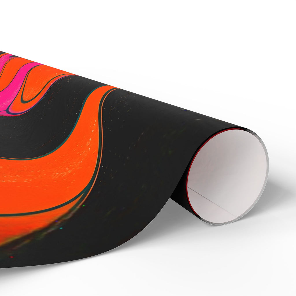Fillmore Flow - Neon Orange & Magenta Wrapping Paper