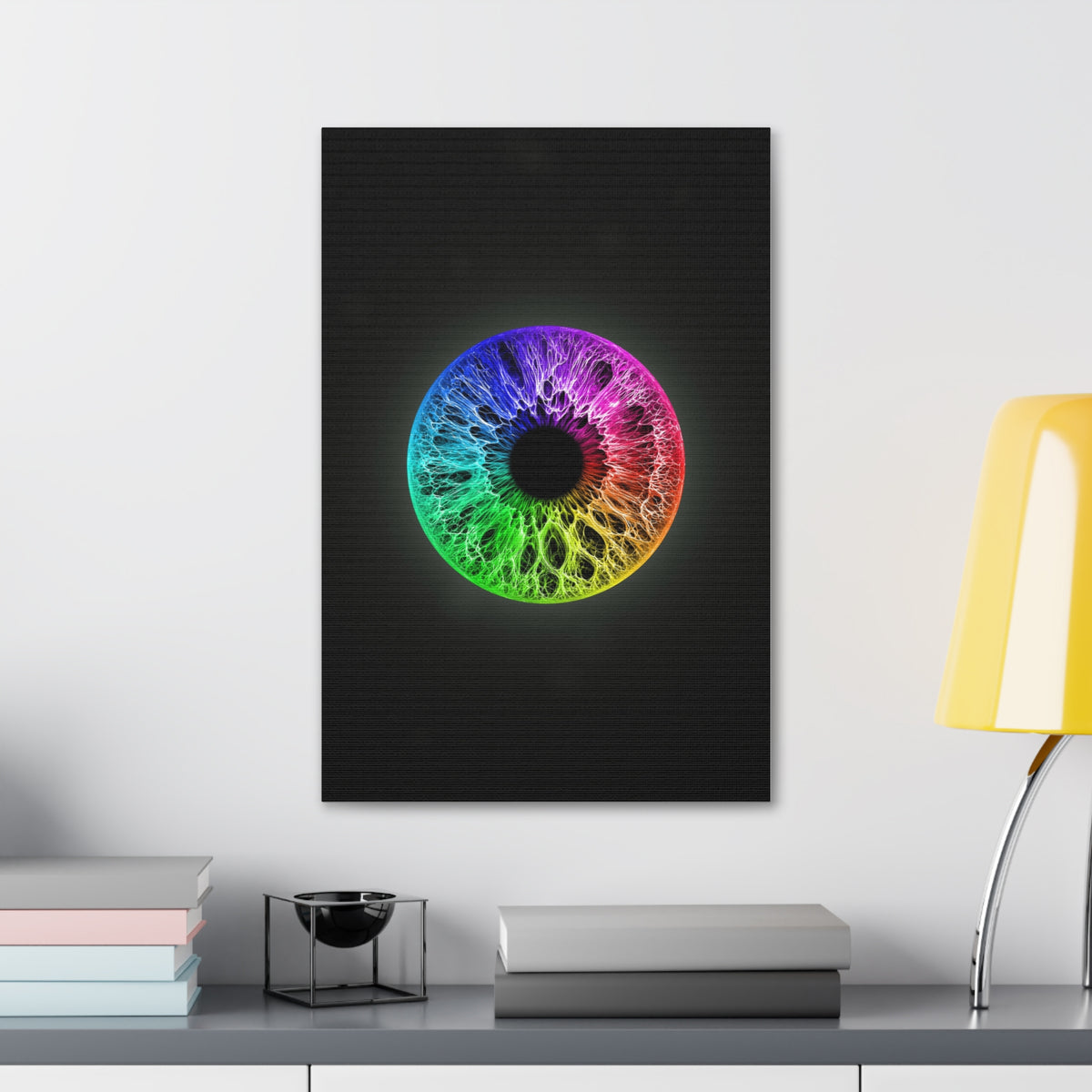 BLXNTT Iris – Lace Web Rainbow Sectors Glossy Canvas