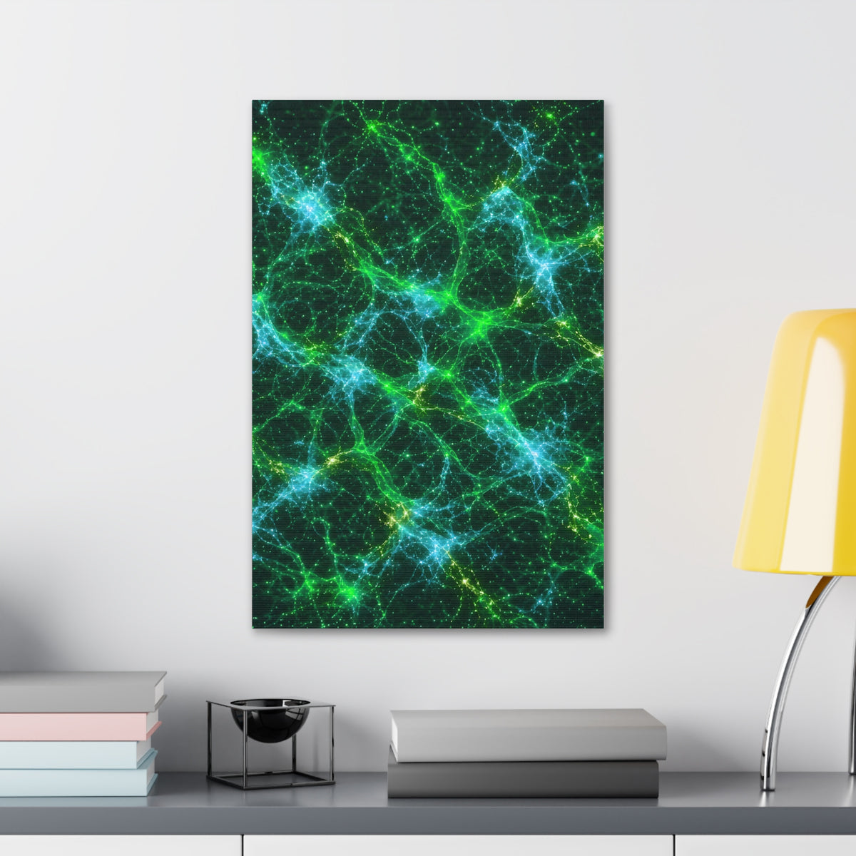 Neon Mycelium - Mermaid Glossy Canvas