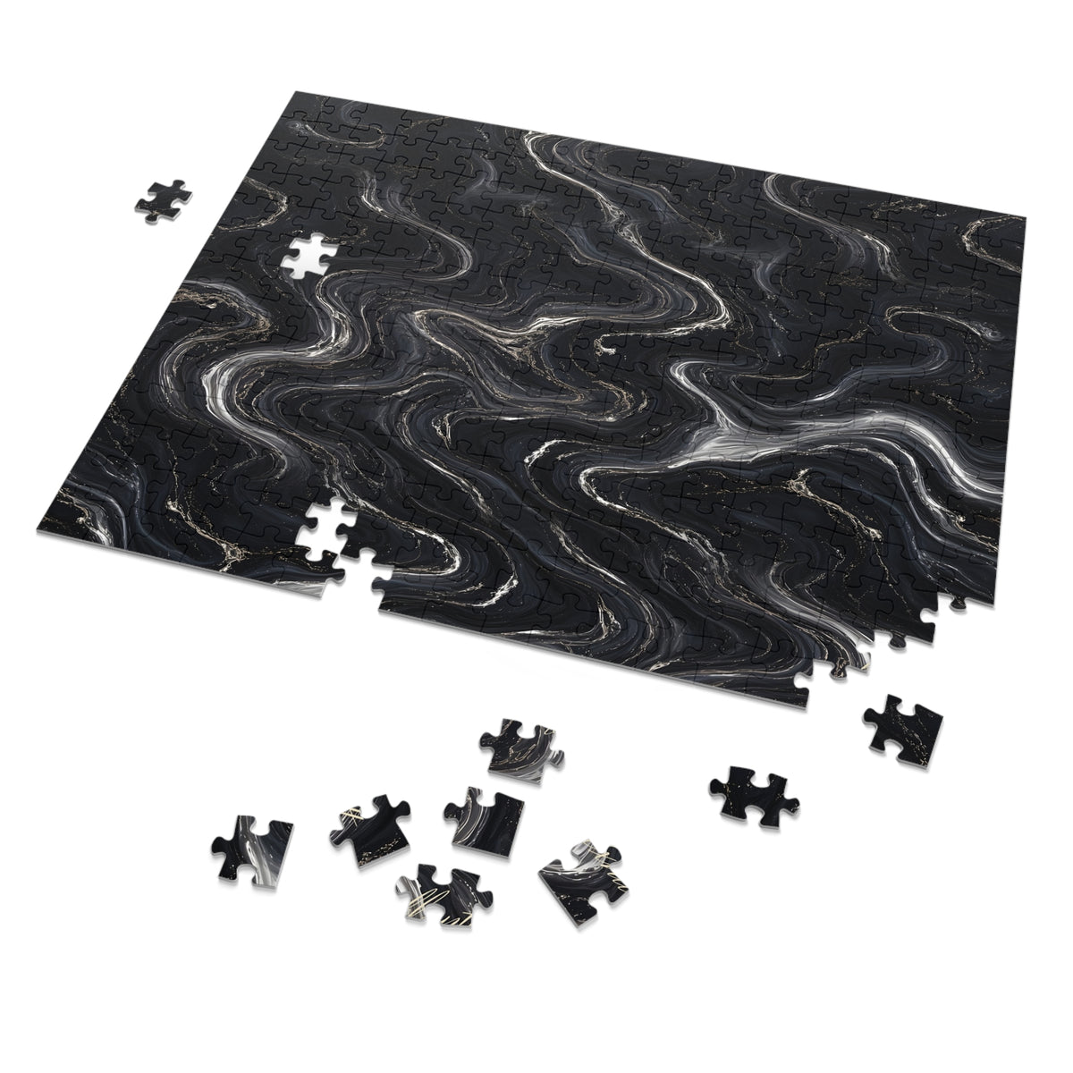Black & Silver Marble Puzzle