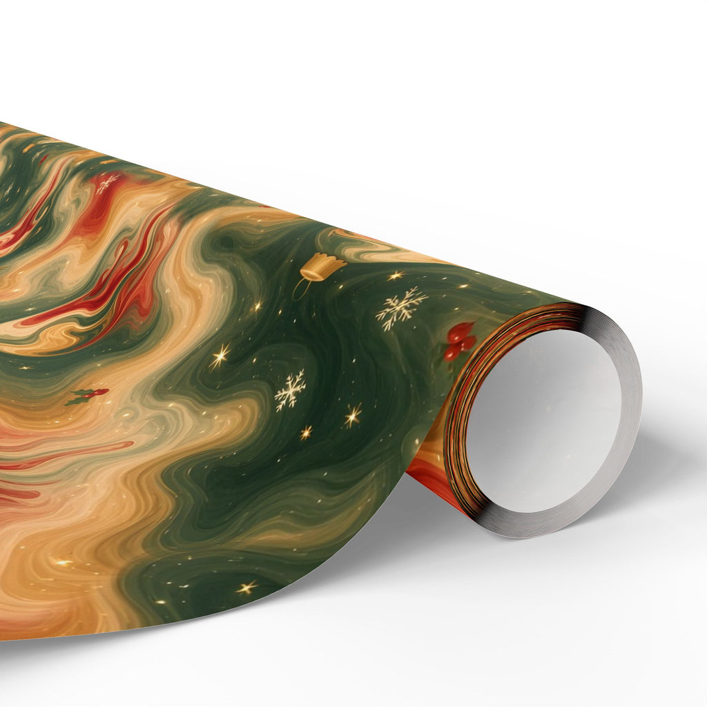 Melting Ornaments Trippy Christmas Wrapping Paper