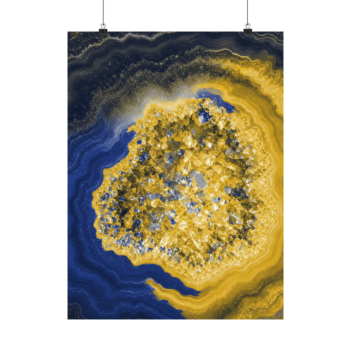 Geode Core - Mustard Navy Poster