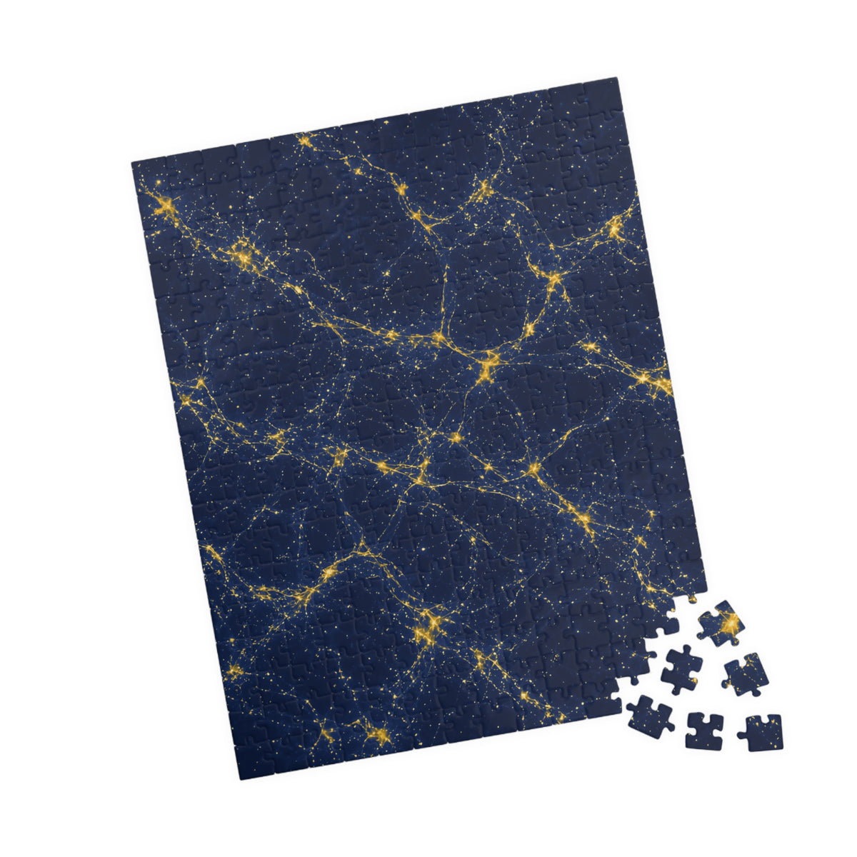 Neon Mycelium - Mustard Navy Jigsaw Puzzle