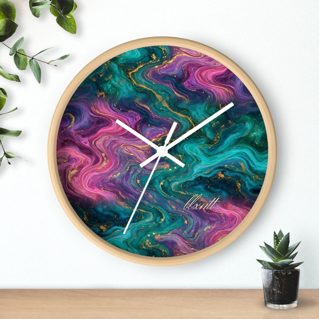 Aurora Marble Wall Clock