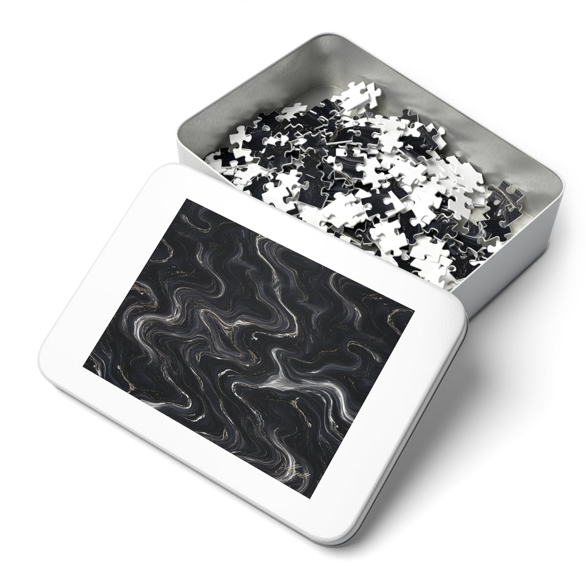 Black & Silver Marble Puzzle