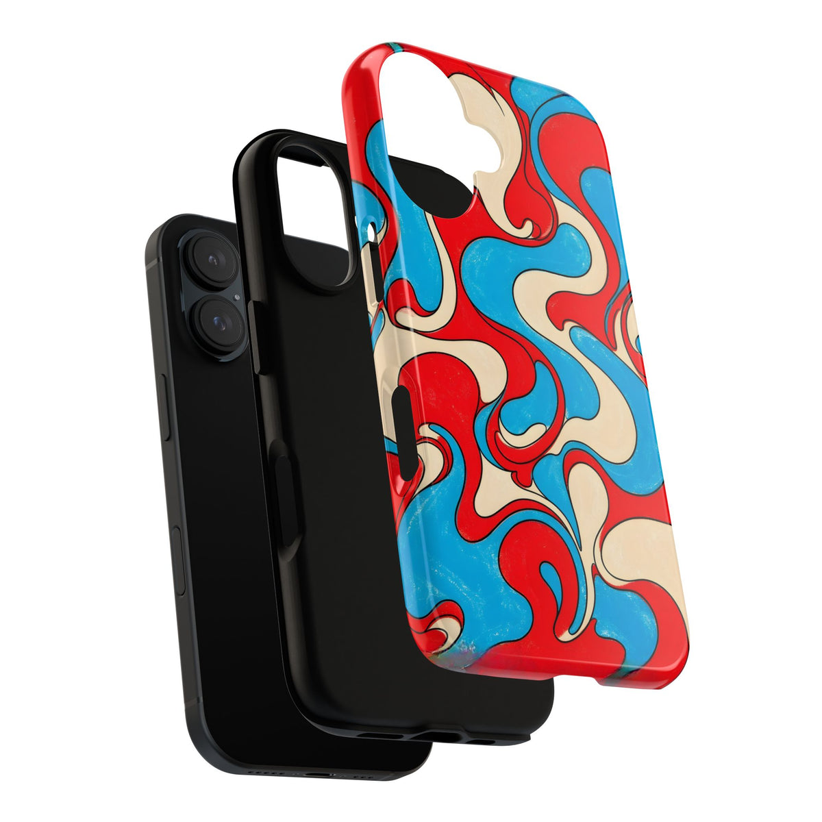Fillmore Flow - Red, Cyan & Cream Phone Case