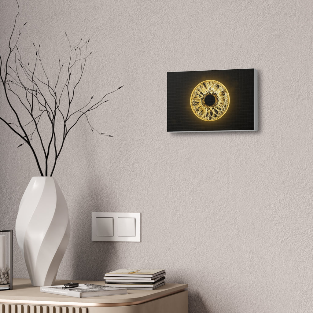 BLXNTT Iris – Lace Web Molten Gold Glossy Canvas