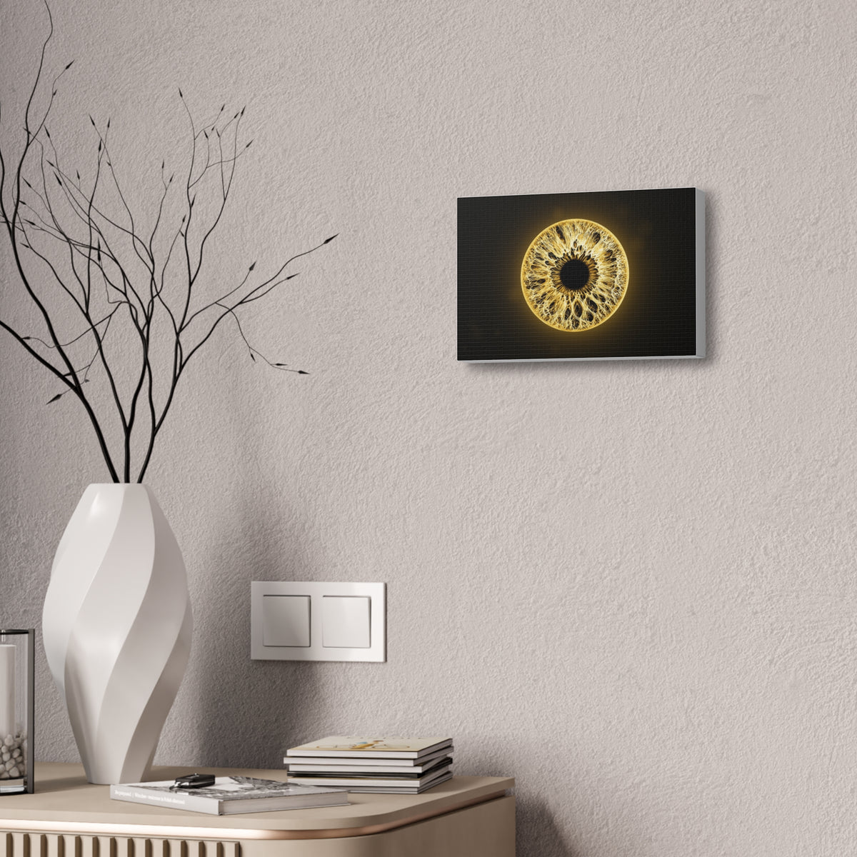 BLXNTT Iris – Lace Web Molten Gold Glossy Canvas
