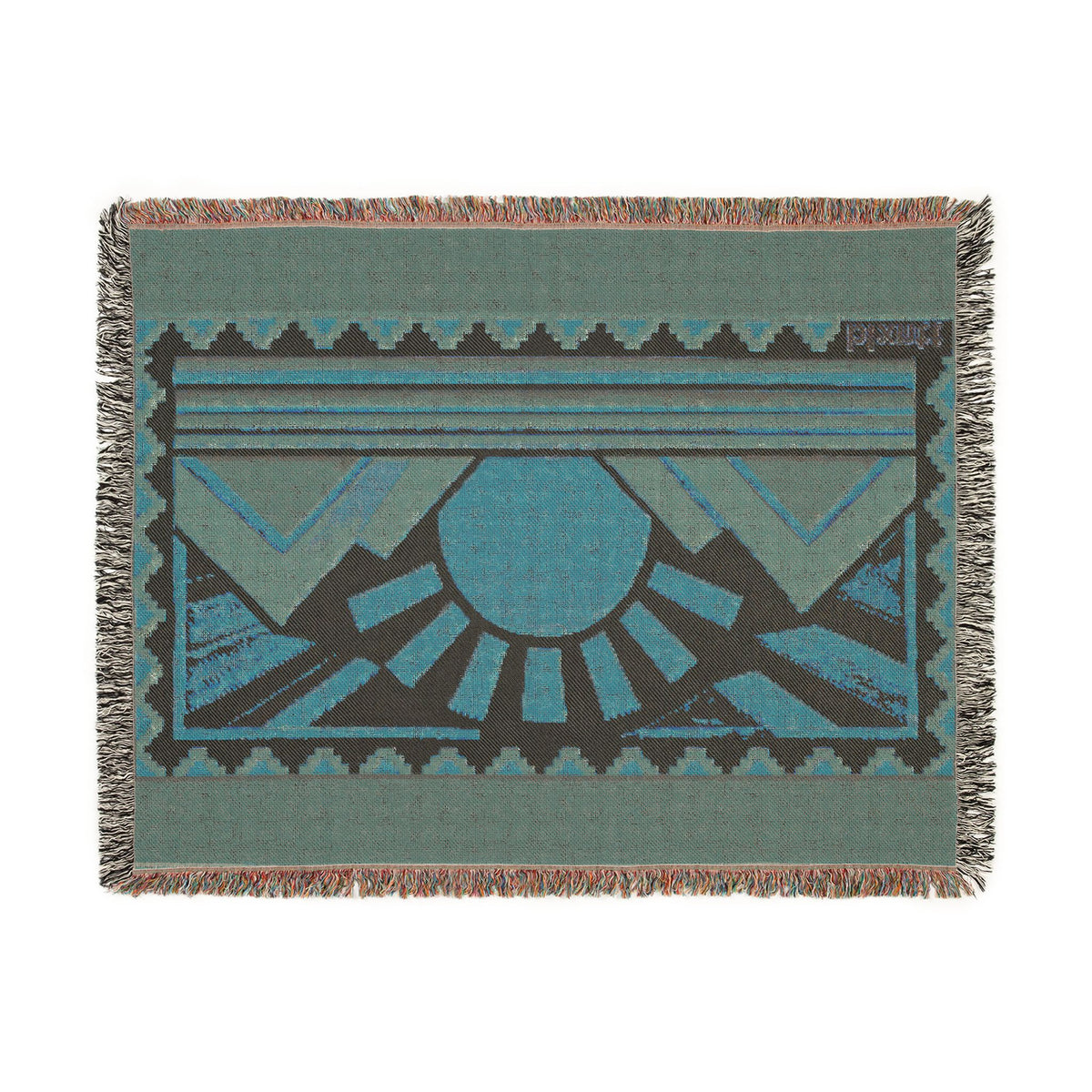 BLXNTT Orange Hippie Woven Blanket #1