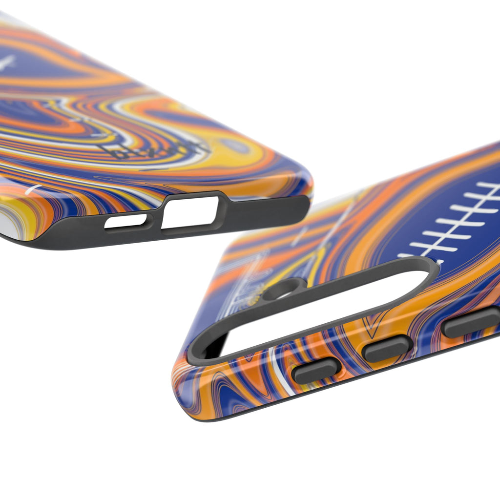 Royal Blue & Yellow Trippy Football Phone Case