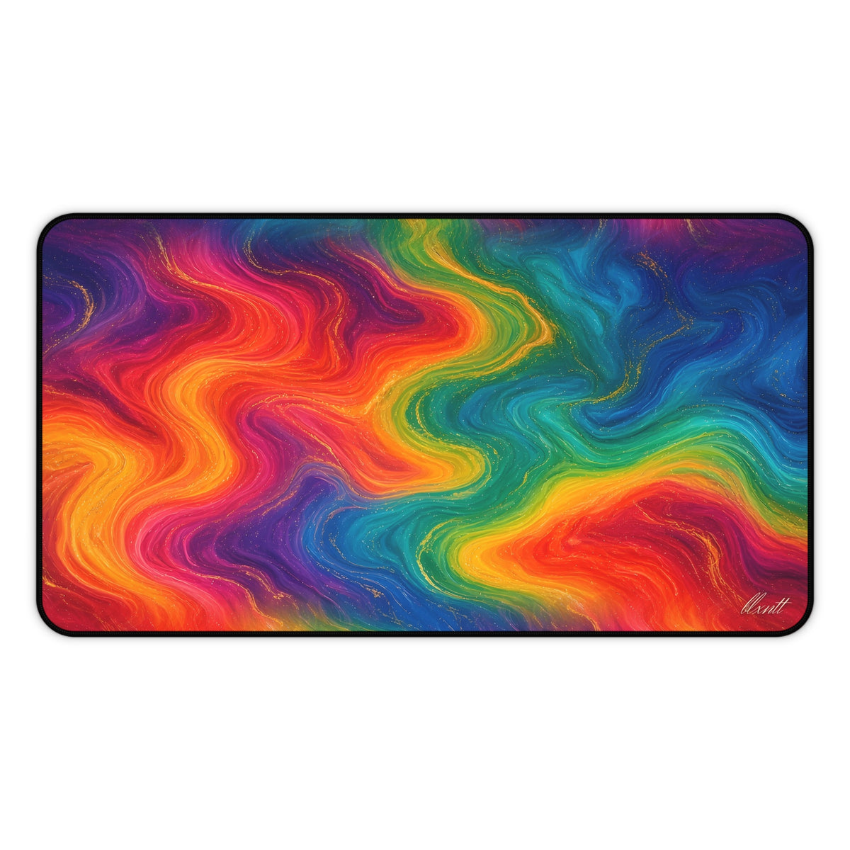 Rainbow Marble Desk Mat