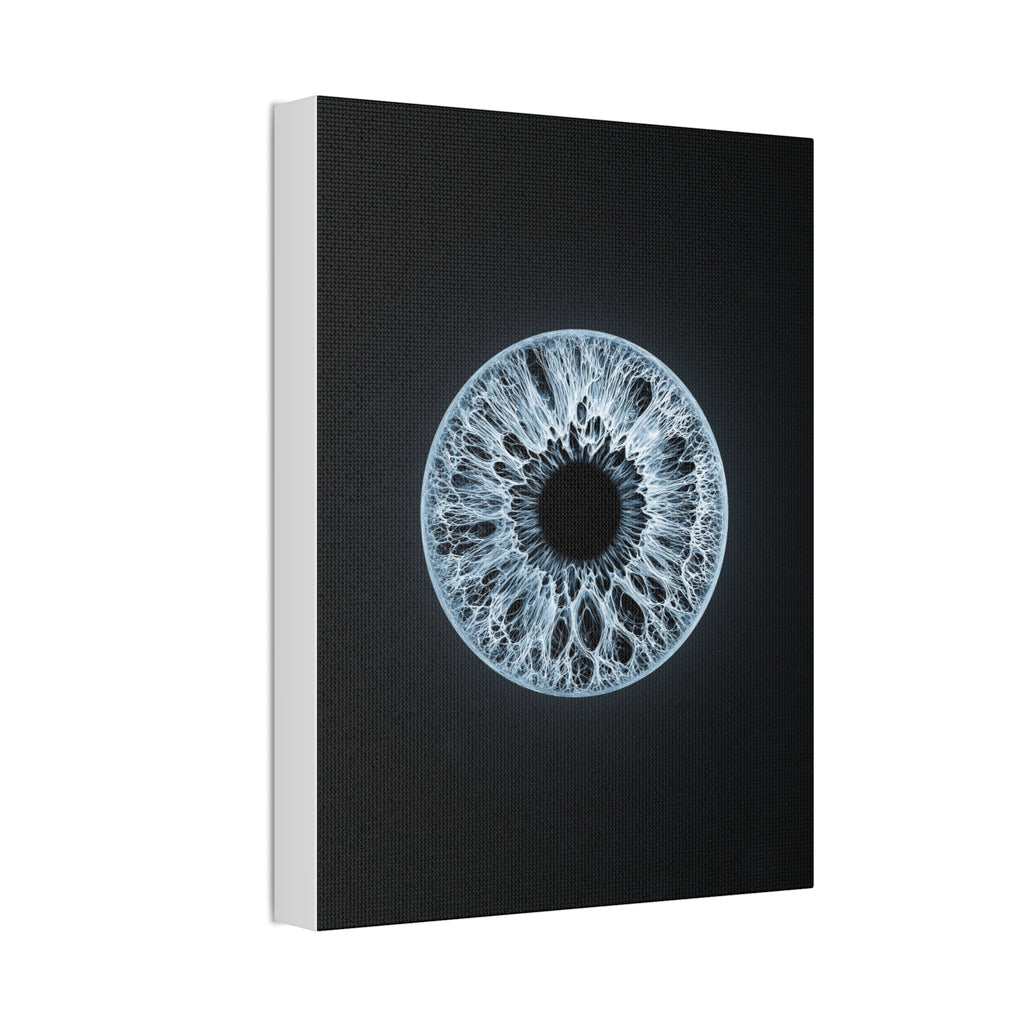 BLXNTT Iris – Lace Web Ice Blue Glossy Canvas