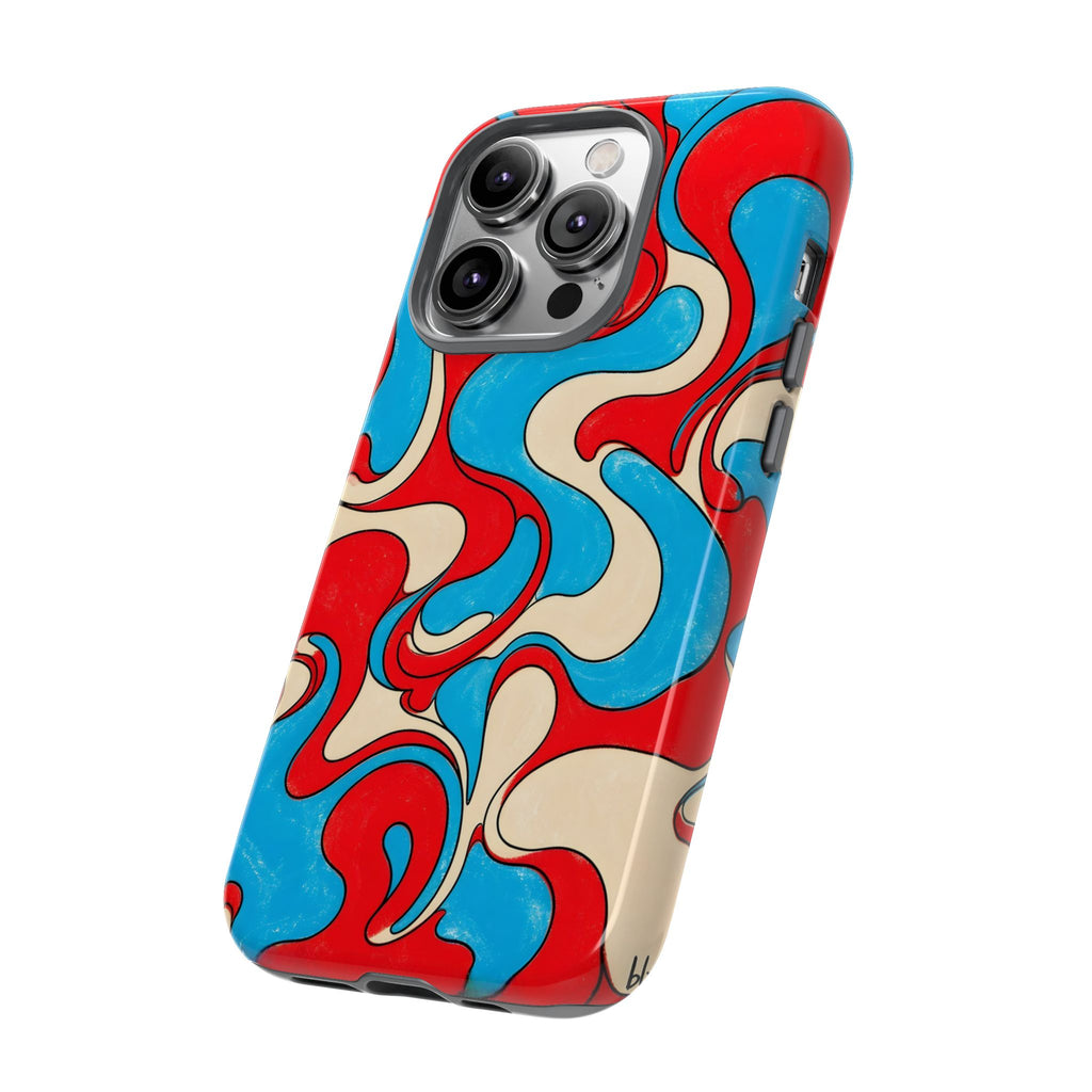 Fillmore Flow - Red, Cyan & Cream Phone Case