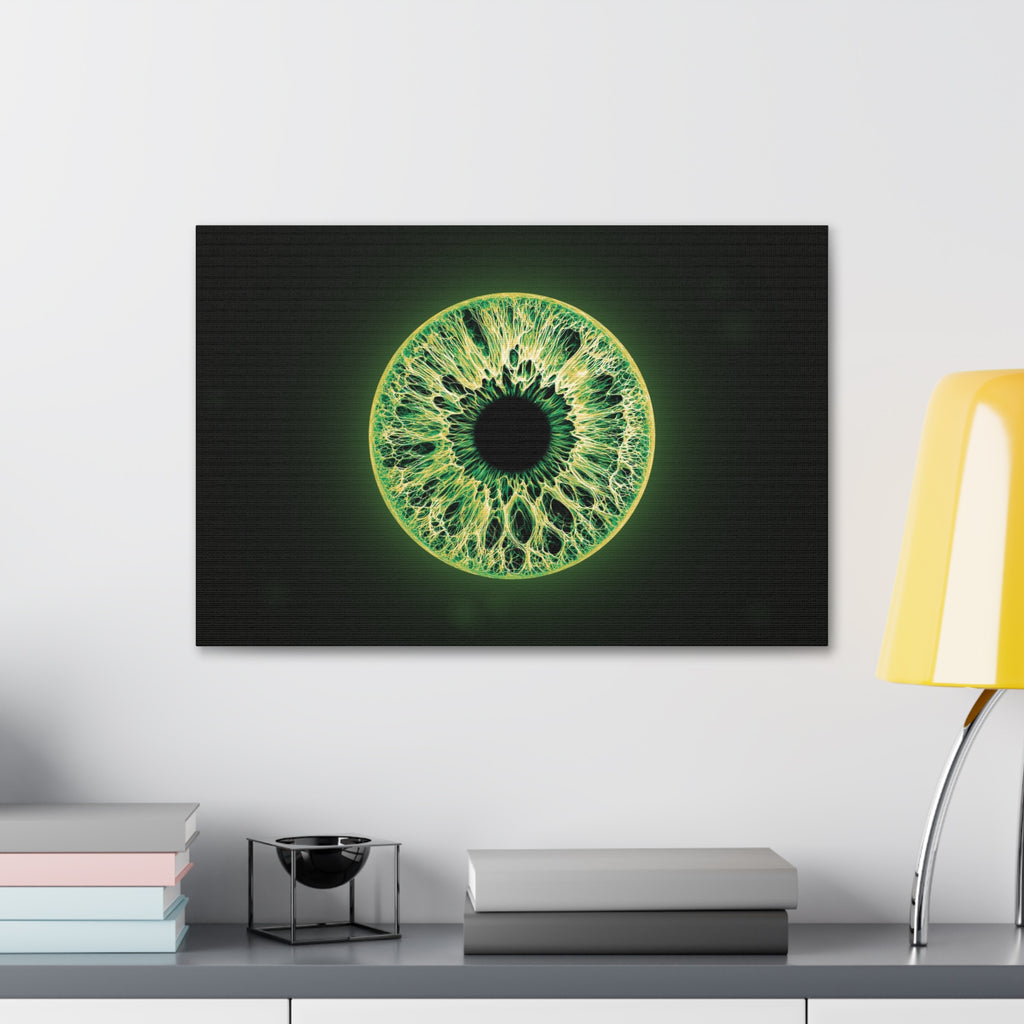 BLXNTT Iris – Lace Web Emerald Gold Glossy Canvas