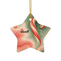 Candy Cane Trippy Christmas Ornament