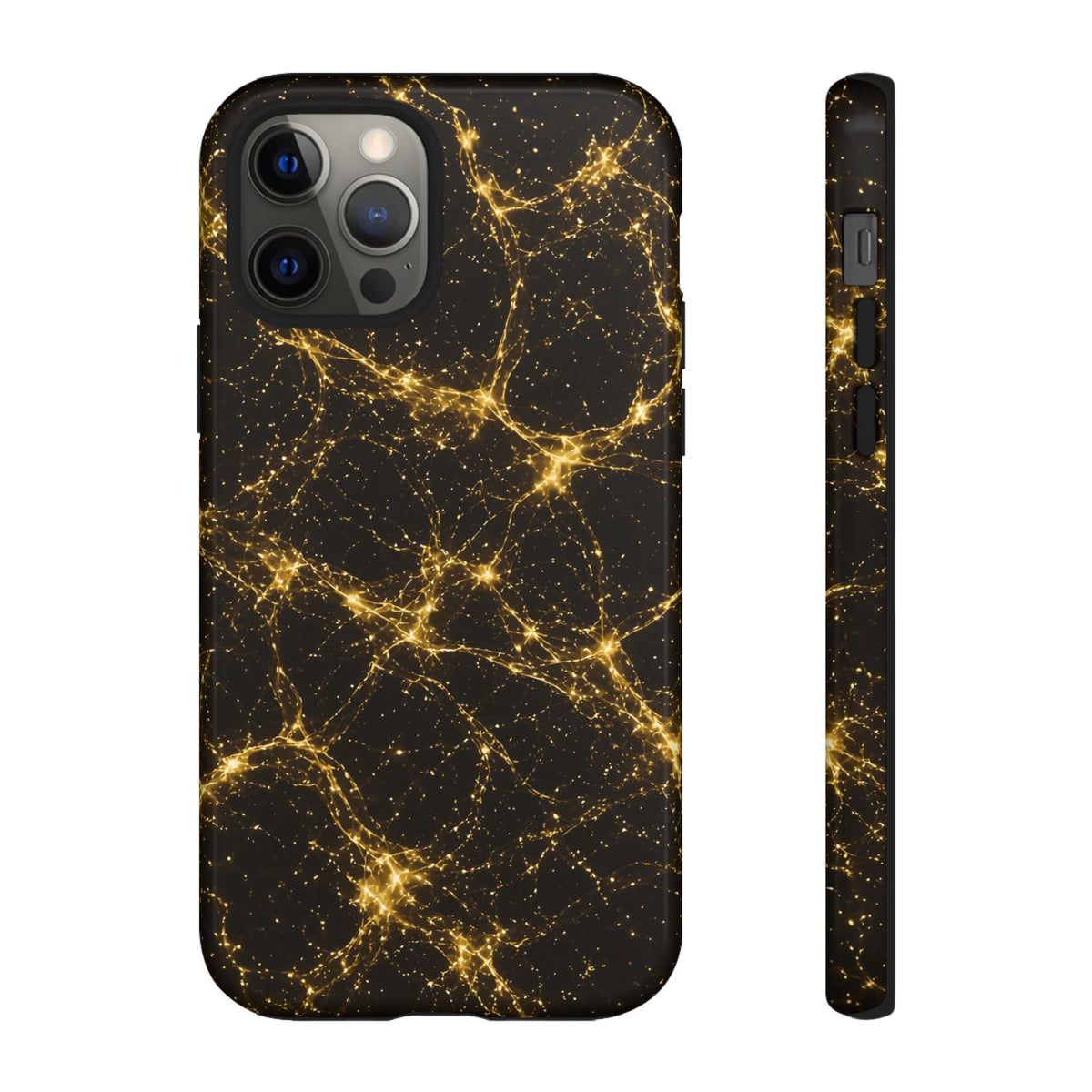 Neon Mycelium - Gold Filigree Phone Case