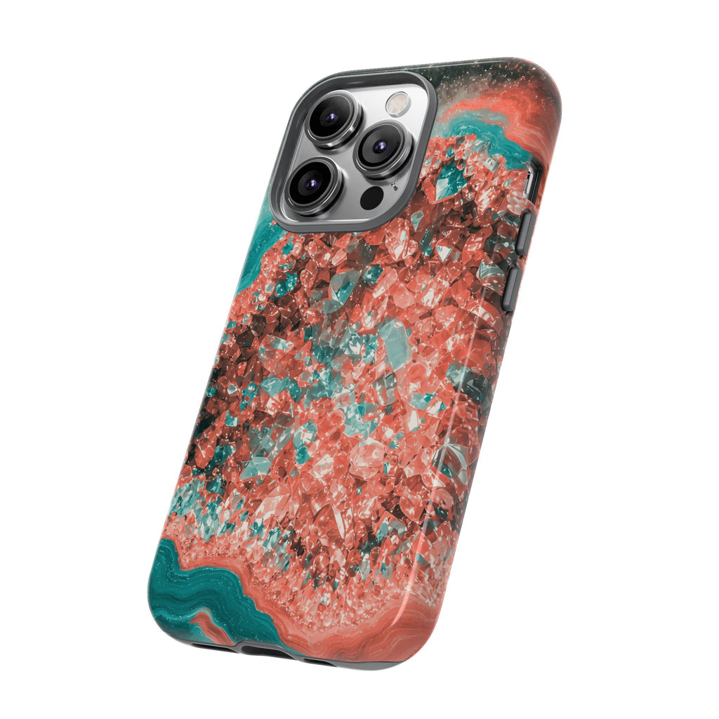 Geode Core - Coral Teal Phone Case