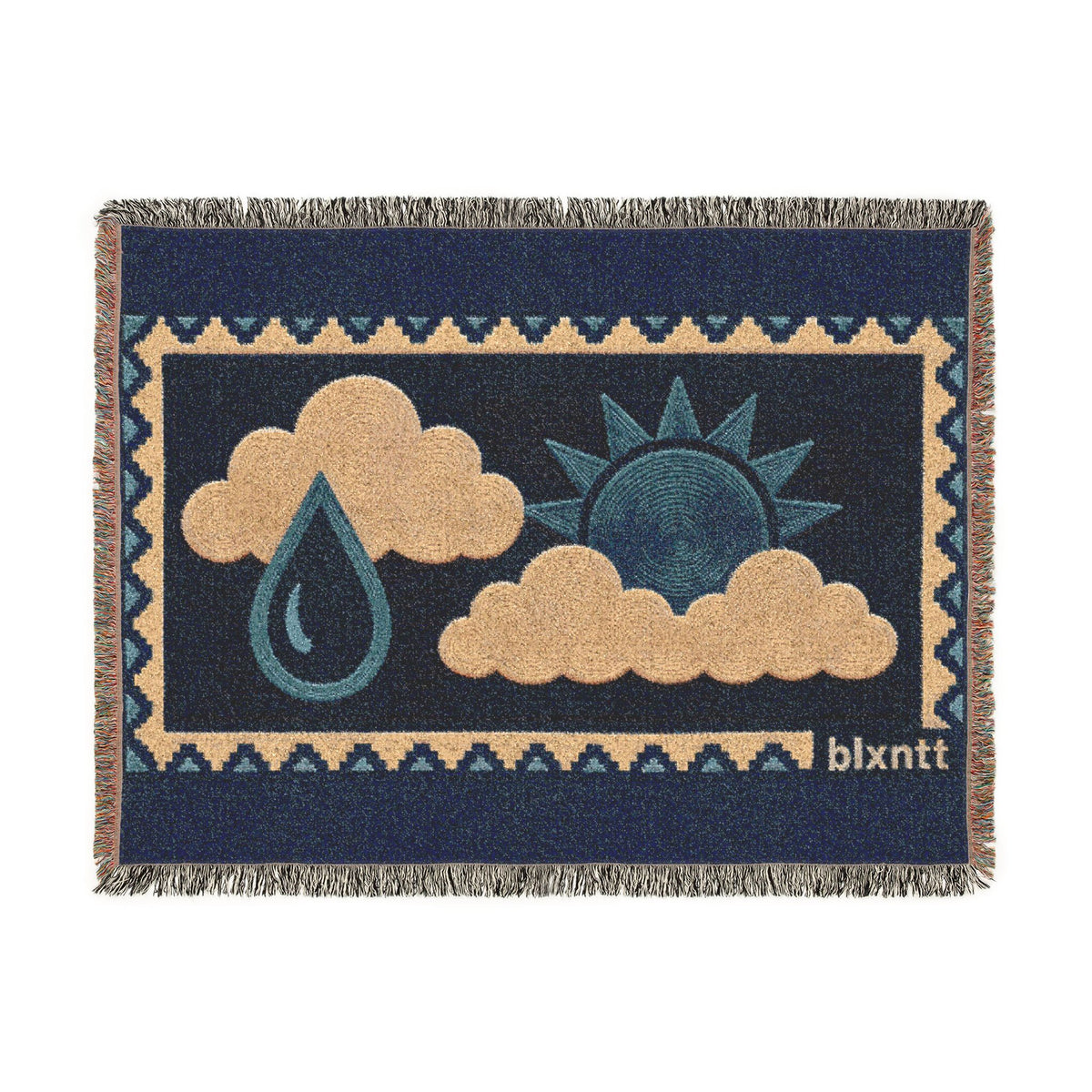 BLXNTT Blue Hippie Woven Blanket #3