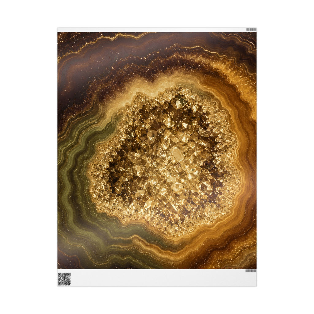 Geode Core - Gold Vein Wrapping Paper