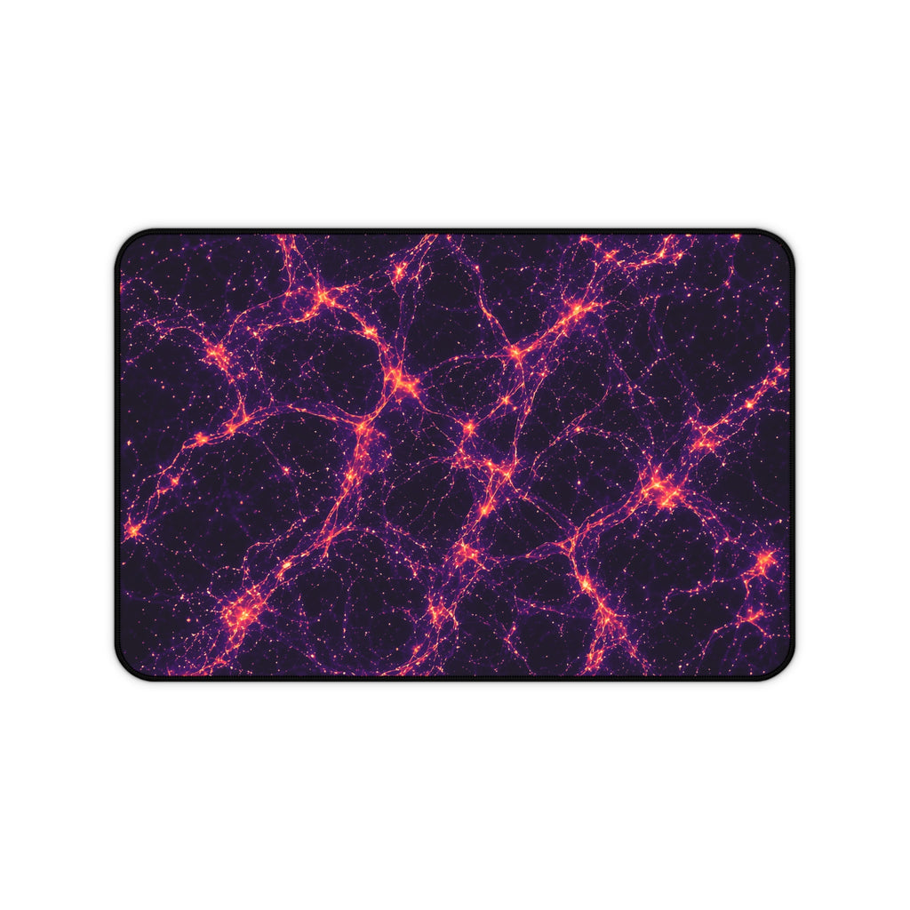Neon Mycelium - Sunset Synapse Desk Mat