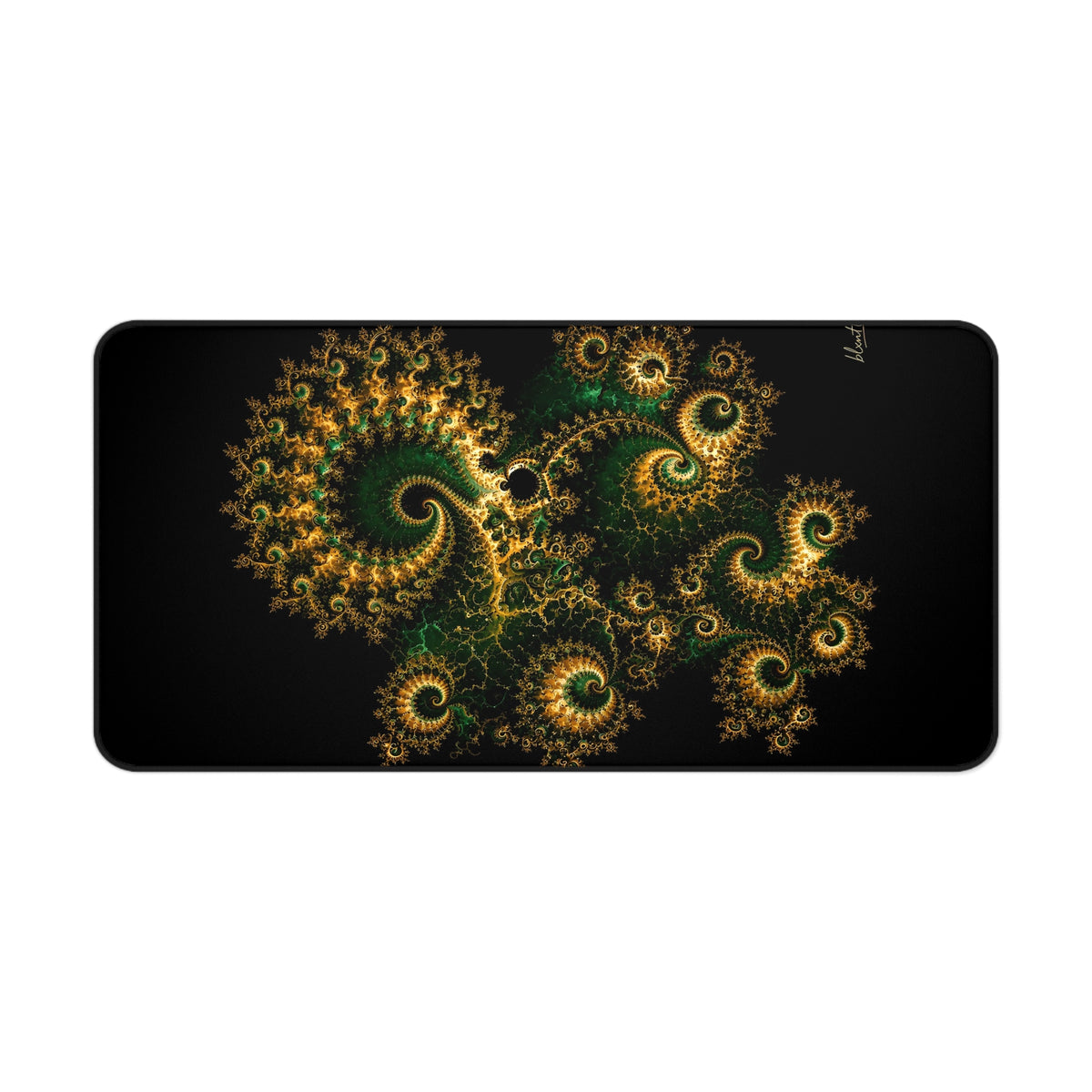 Copper Infinity - Emerald & Gold Desk Mat