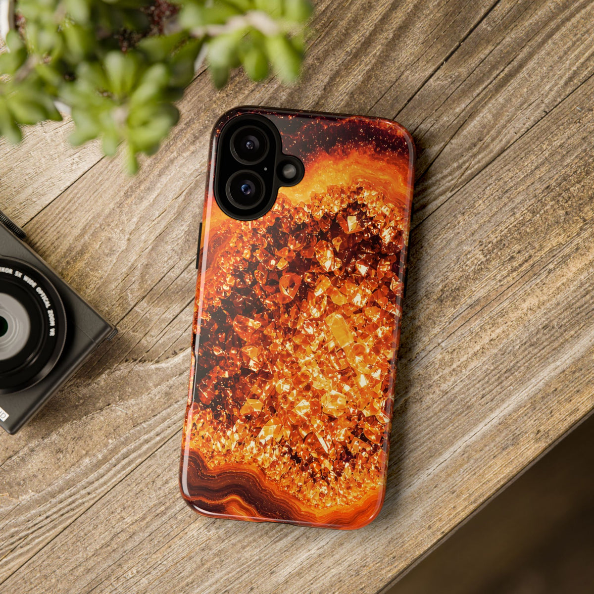 Geode Core - Molten Lava Phone Case