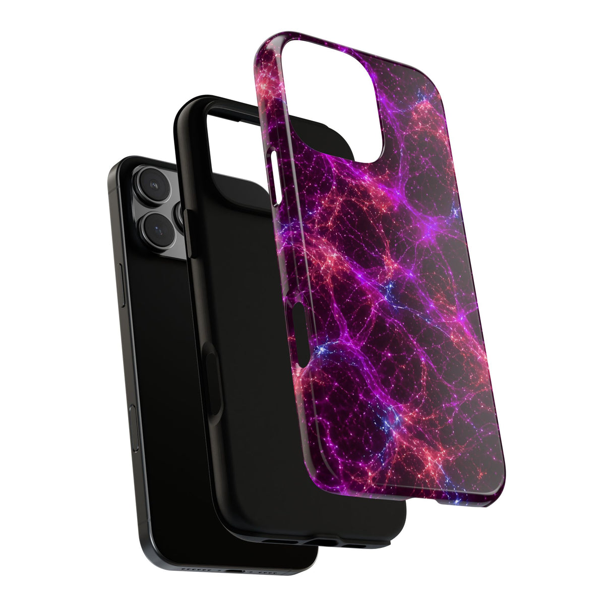 Neon Mycelium - Ember Orchid Phone Case