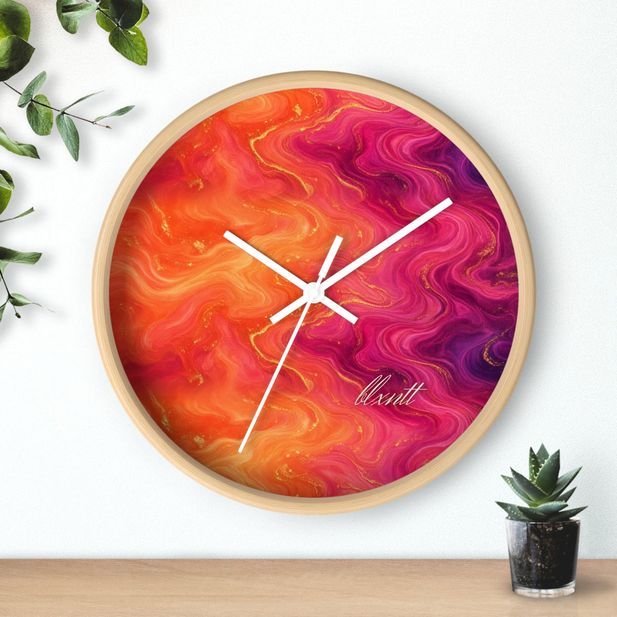 Sunset Marble Wall Clock