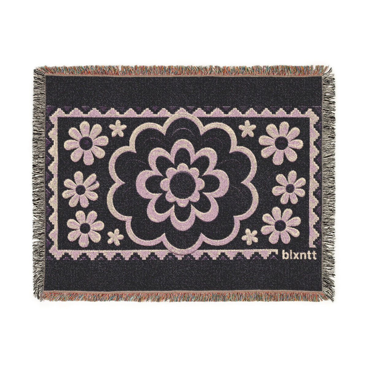 BLXNTT Purple Hippie Woven Blanket #1