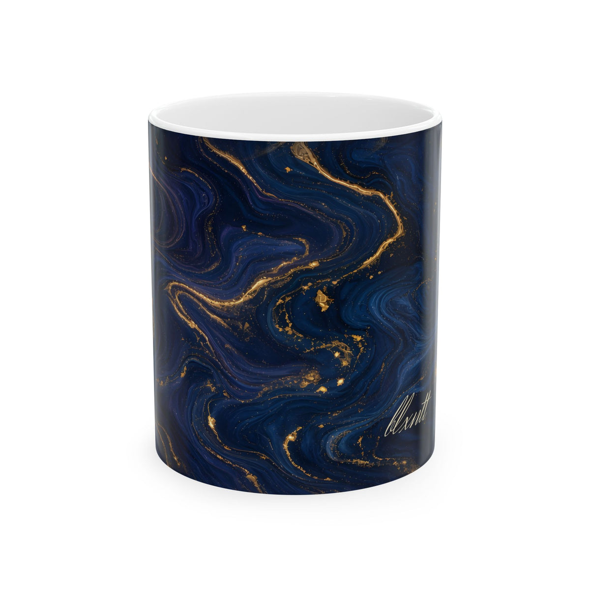 Navy & Gold Marble Mug