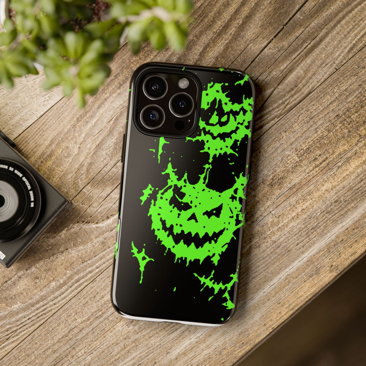 Green Spiderweb Pumpkin Phone Case