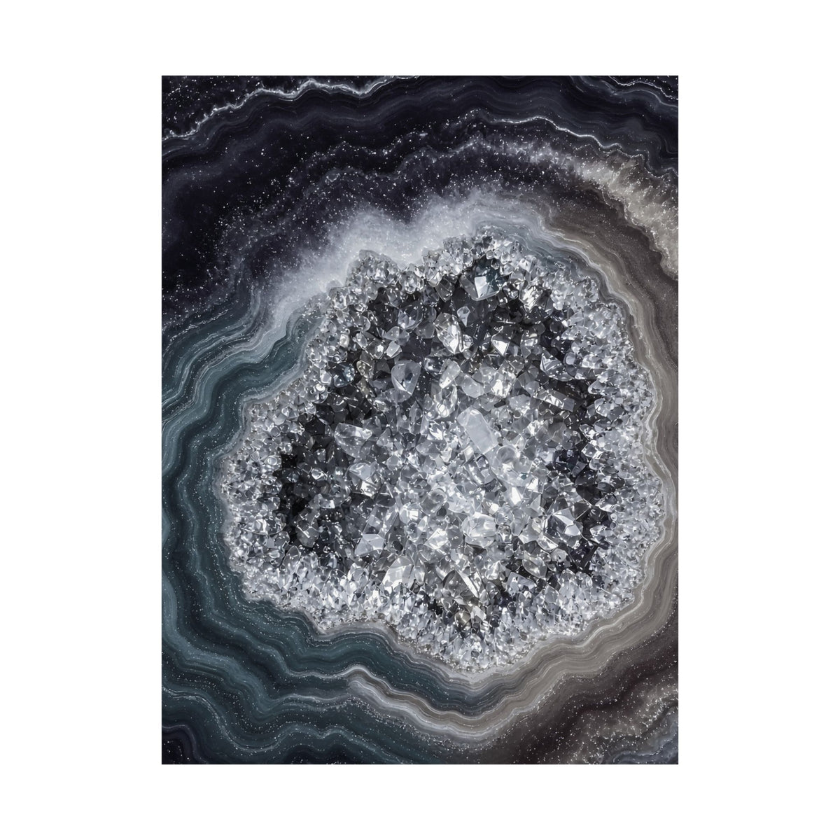 Geode Core - Silver Smoke Poster