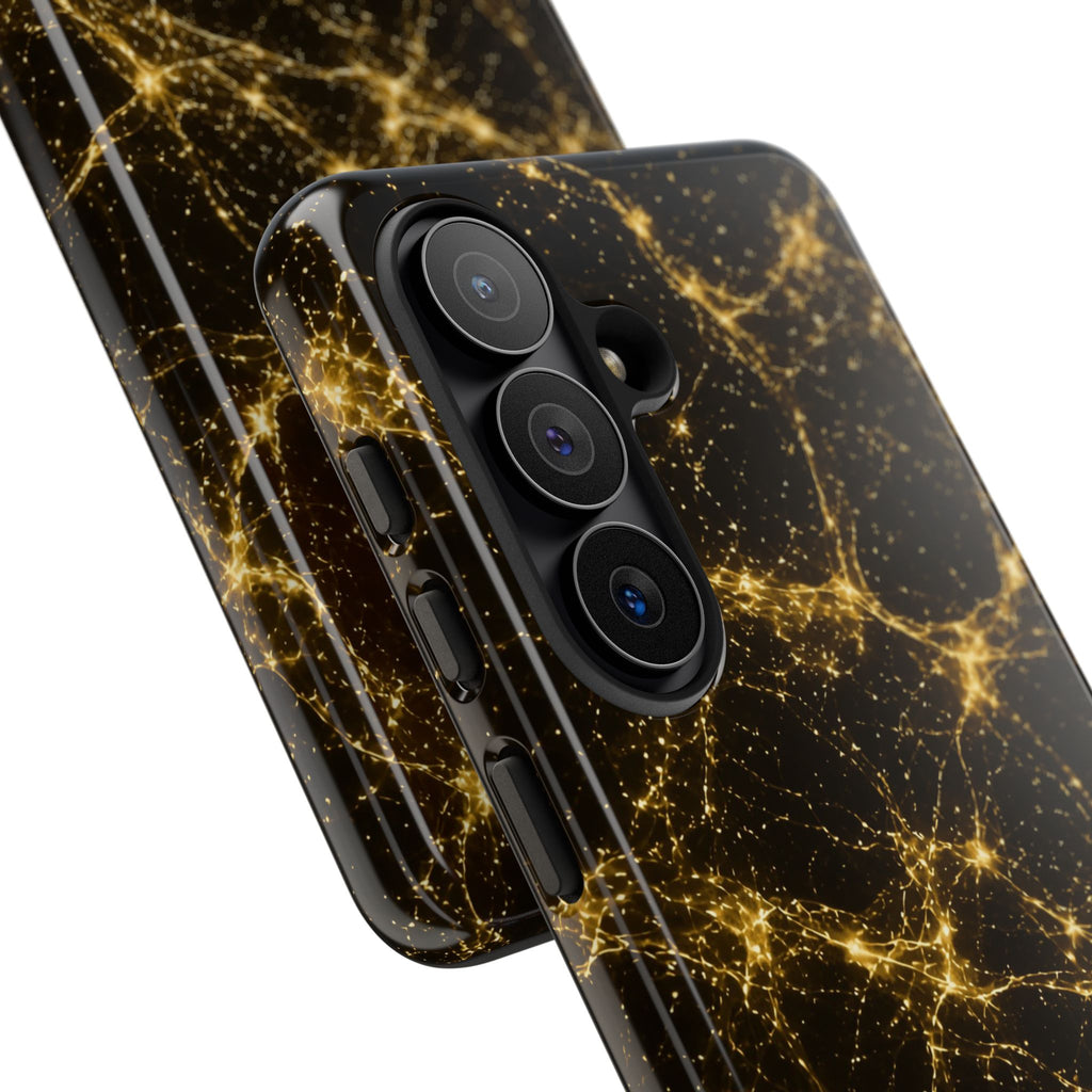 Neon Mycelium - Gold Filigree Phone Case