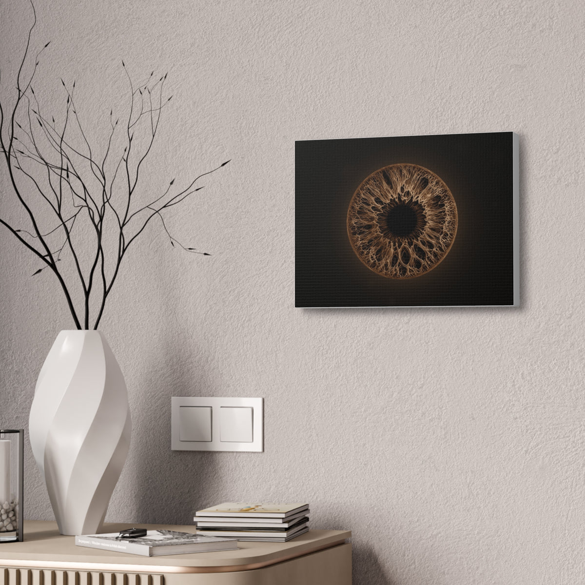 BLXNTT Iris – Lace Web Dark Brown Glossy Canvas