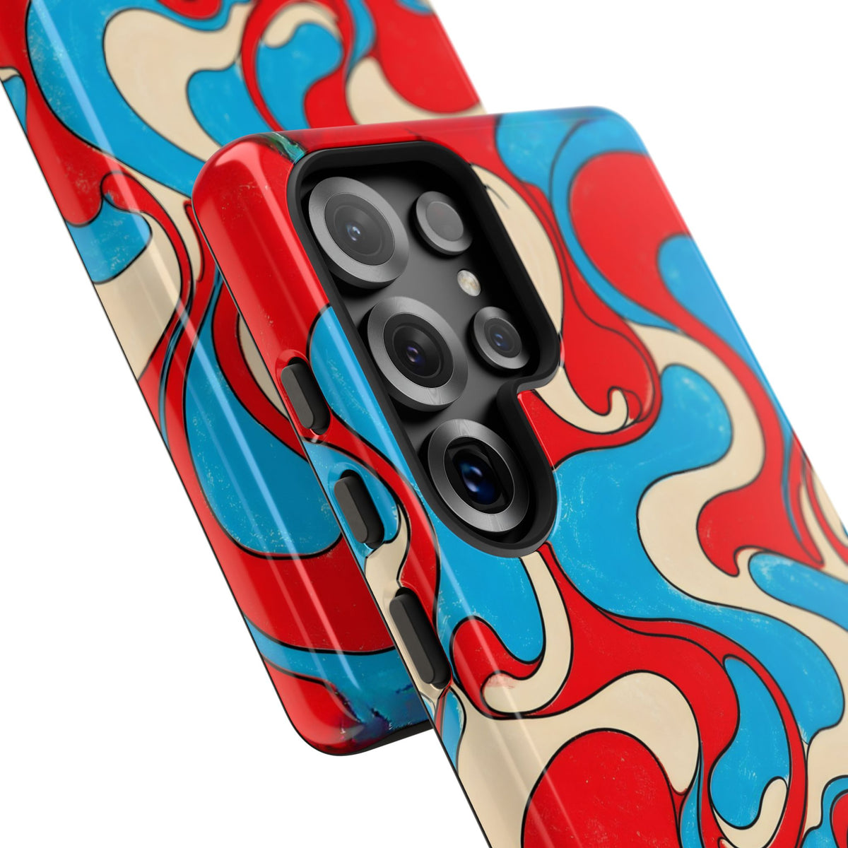 Fillmore Flow - Red, Cyan & Cream Phone Case