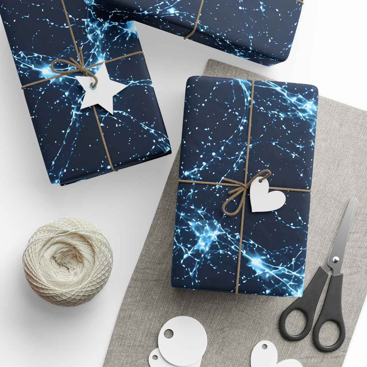 Neon Mycelium - Ice Crystal Wrapping Paper