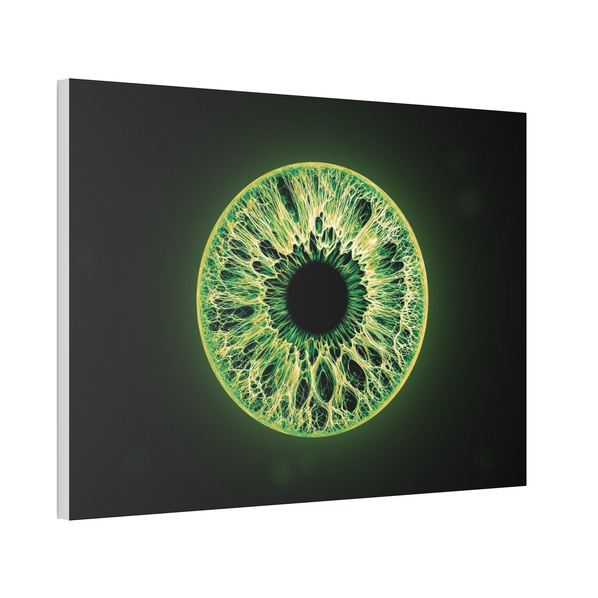 BLXNTT Iris – Lace Web Emerald Gold Glossy Canvas