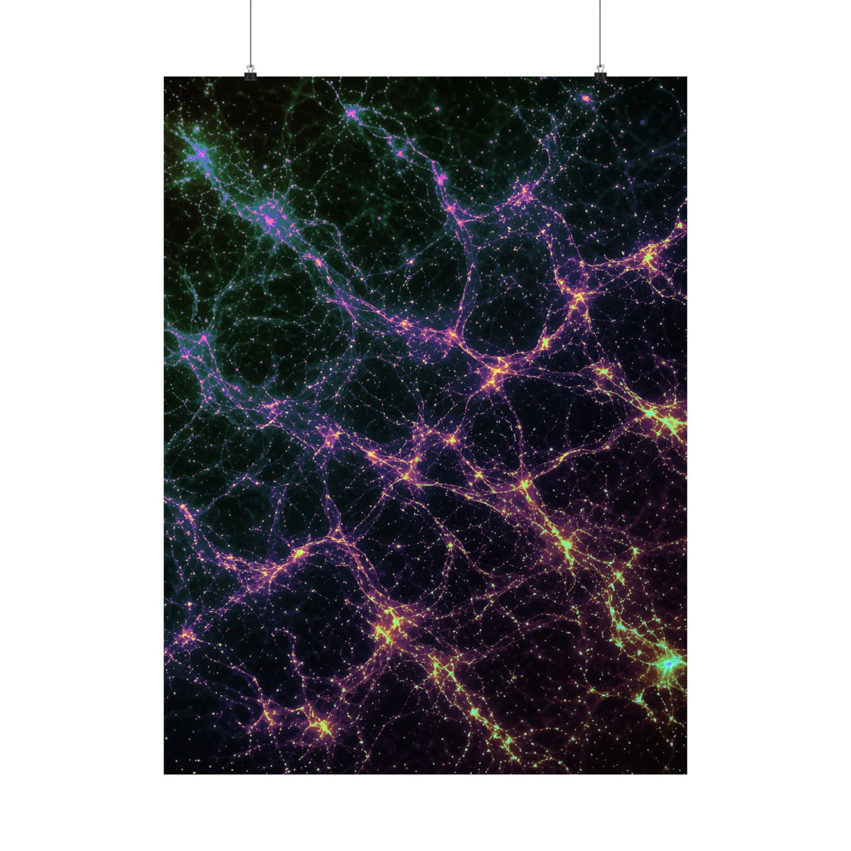 Neon Mycelium - Holographic Poster