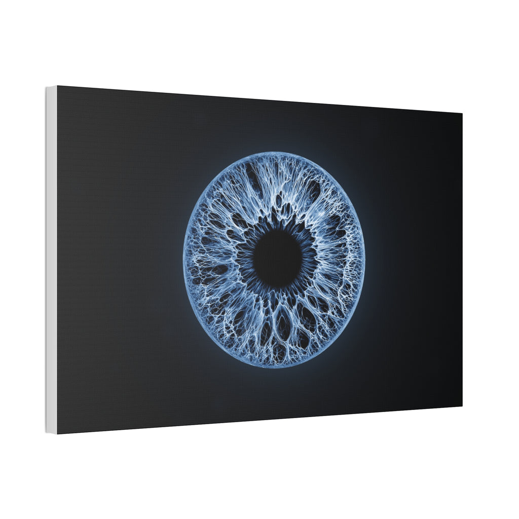 BLXNTT Iris – Lace Web Blue Glossy Canvas